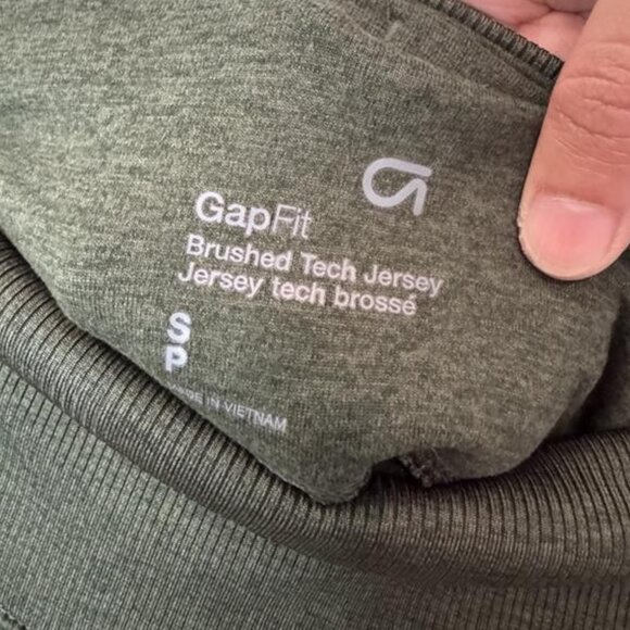 Gap Fit green brushed tech jersey full length leggings size S - Picture 5 of 5